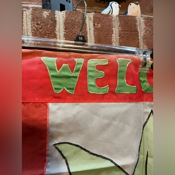 Vintage 90s Welcome W/ Pineapple Flag - Picture 3 of 14